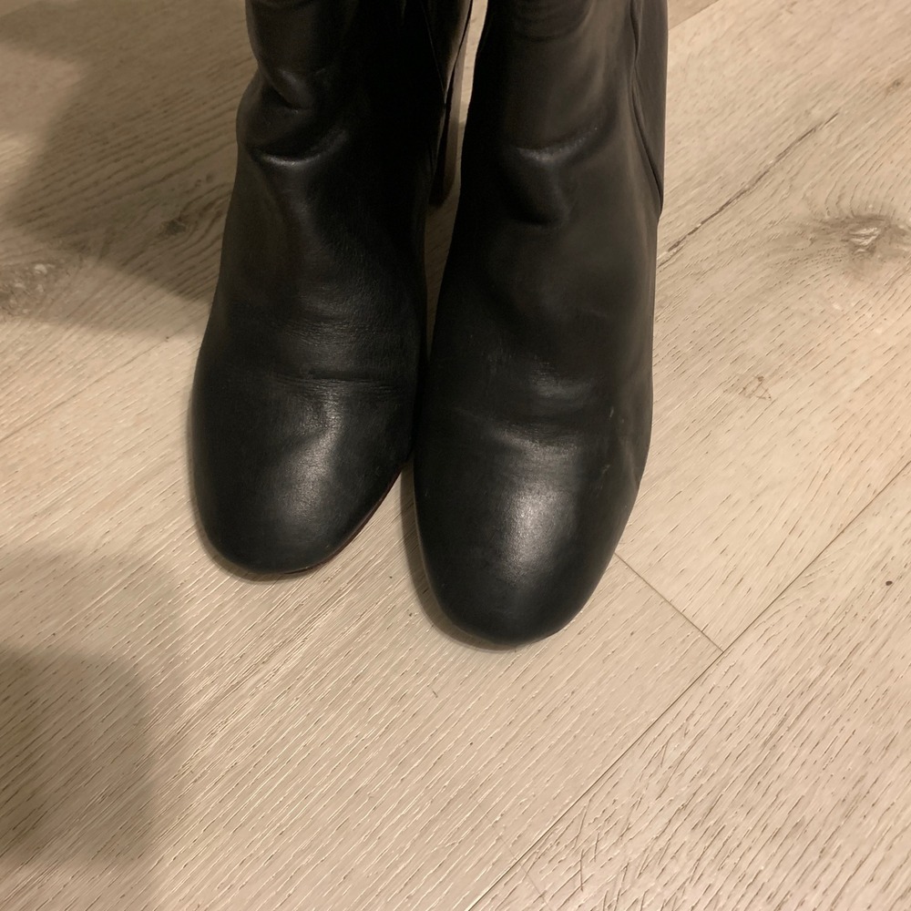 Land's End Women's Stanton‎ High Heel "Black" Leather Pull On Boots Size 7.5 B - Picture 11 of 14